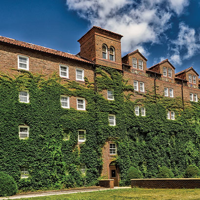 Photo of a building covered in ivy. Link to Gifts That Protect Your Assets.